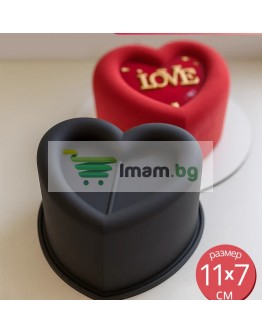 Силиконова форма сърце молд за торни свещи